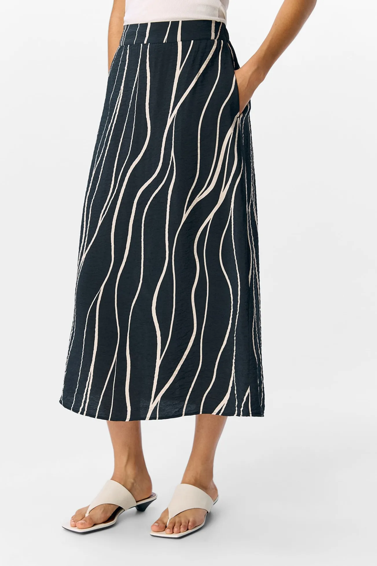 Falda midi estampada