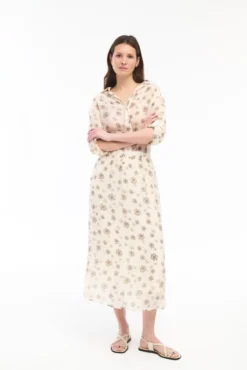 Falda midi estampada con viscosa