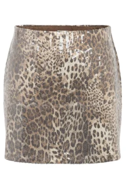 falda midi lentejuelas animal