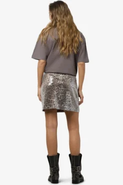 falda midi lentejuelas animal
