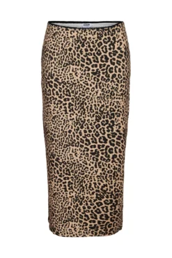 Falda midi leopardo cinturilla