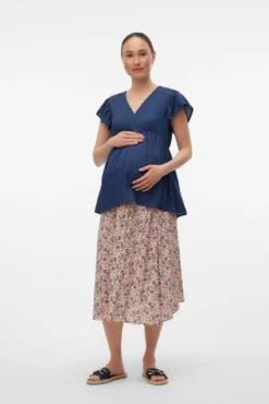 Falda midi maternity
