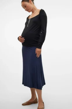 Falda midi maternity