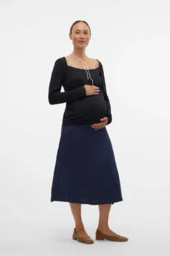 Falda midi maternity