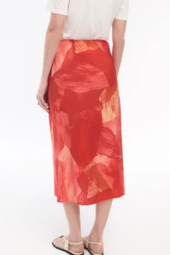 Falda midi pareo con viscosa