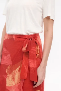 Falda midi pareo con viscosa