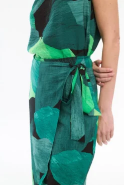 Falda midi pareo con viscosa
