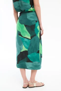 Falda midi pareo con viscosa