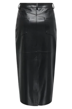 Falda midi piel vegana