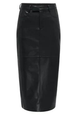 Falda midi piel vegana