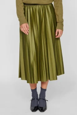 Falda midi plisada