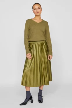 Falda midi plisada