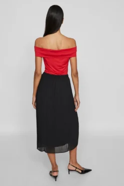 Falda midi plisada