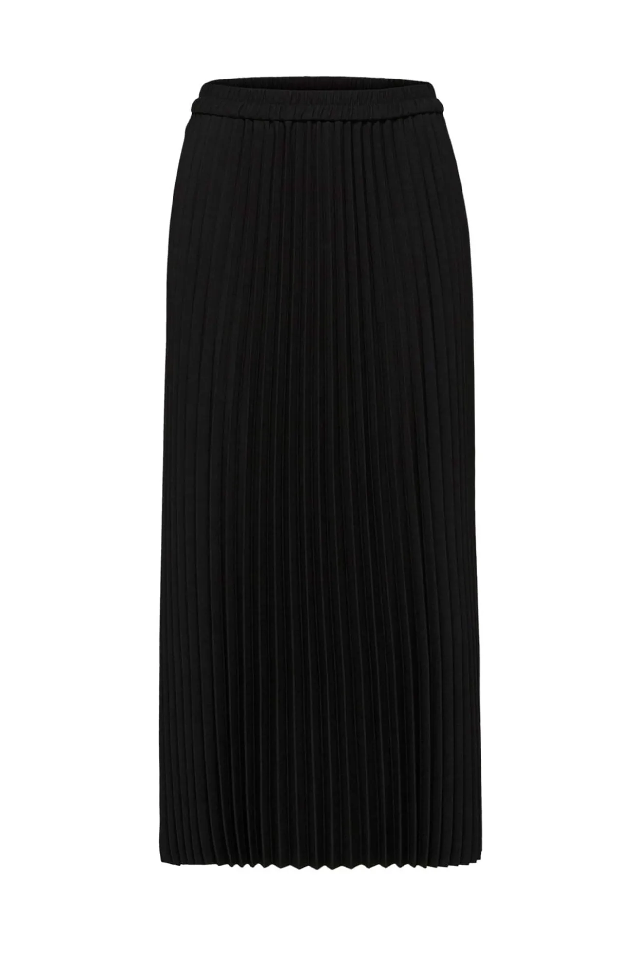 Falda midi plisada con cintura elástica