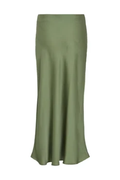 Falda midi satinada