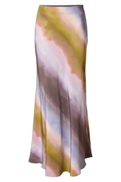 Falda Midi Tie Dye confeccionada con viscosa