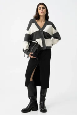 Falda midi vaquera