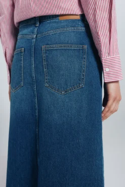 Falda midi vaquera