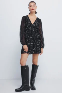 Falda smock lurex
