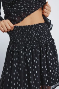 Falda smock lurex