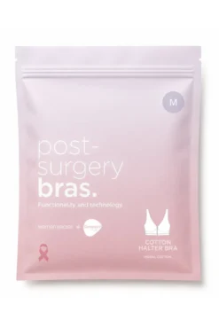 FANTASTIC Sujetador halter postoperatorio algodón blanco
