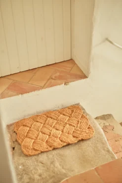 Felpudo efecto trenza de fibra de coco Marina