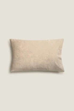 Funda de almohada de satén estampada
