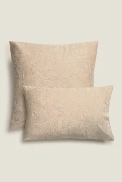 Funda de almohada de satén estampada