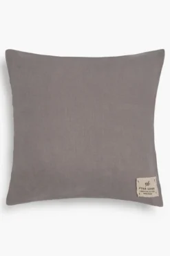 Funda de cojín Lino 60x60 Gris oscuro