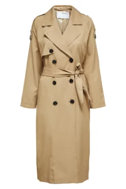 Gabardina clásica larga elaborada con LYOCELL TENCEL.