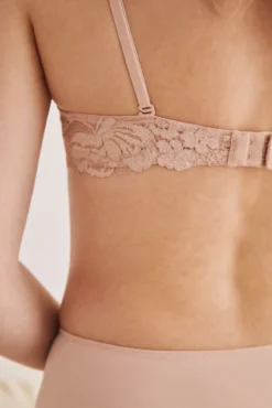 GORGEOUS Sujetador push up tul microfibra y encaje rosa