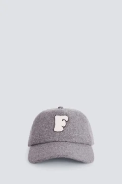 Gorra beisbolera lanera gris