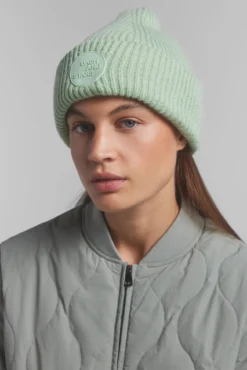 Gorro tricot logo verde