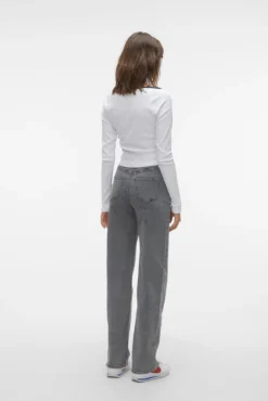 Jeans de tiro alto