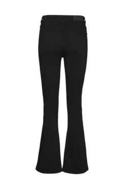 Jeans flare de tiro alto