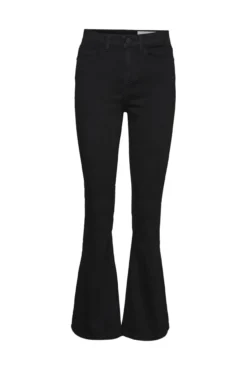 Jeans flare de tiro alto