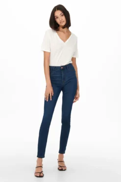 Jeans Skinny Tiro Alto