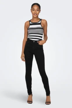 Jeans Skinny Tiro Alto
