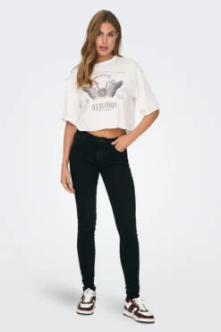 Jeans Skinny Tiro Medio