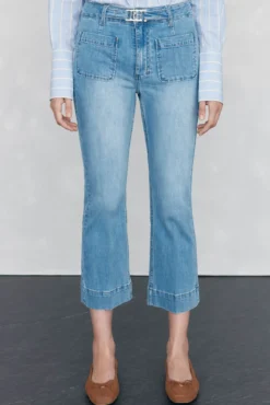 Jeans stove pipe cropped