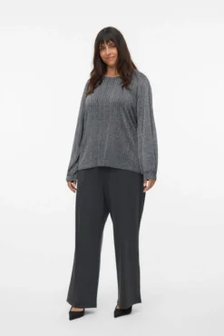 Jersey acanalado lúrex talla grande