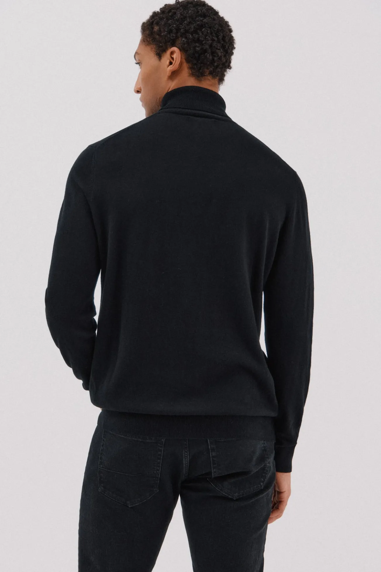 Jersey algodón cashmere cuello alto