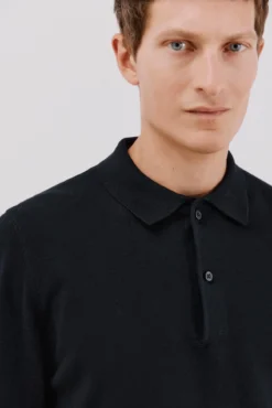 Jersey algodón cashmere cuello polo