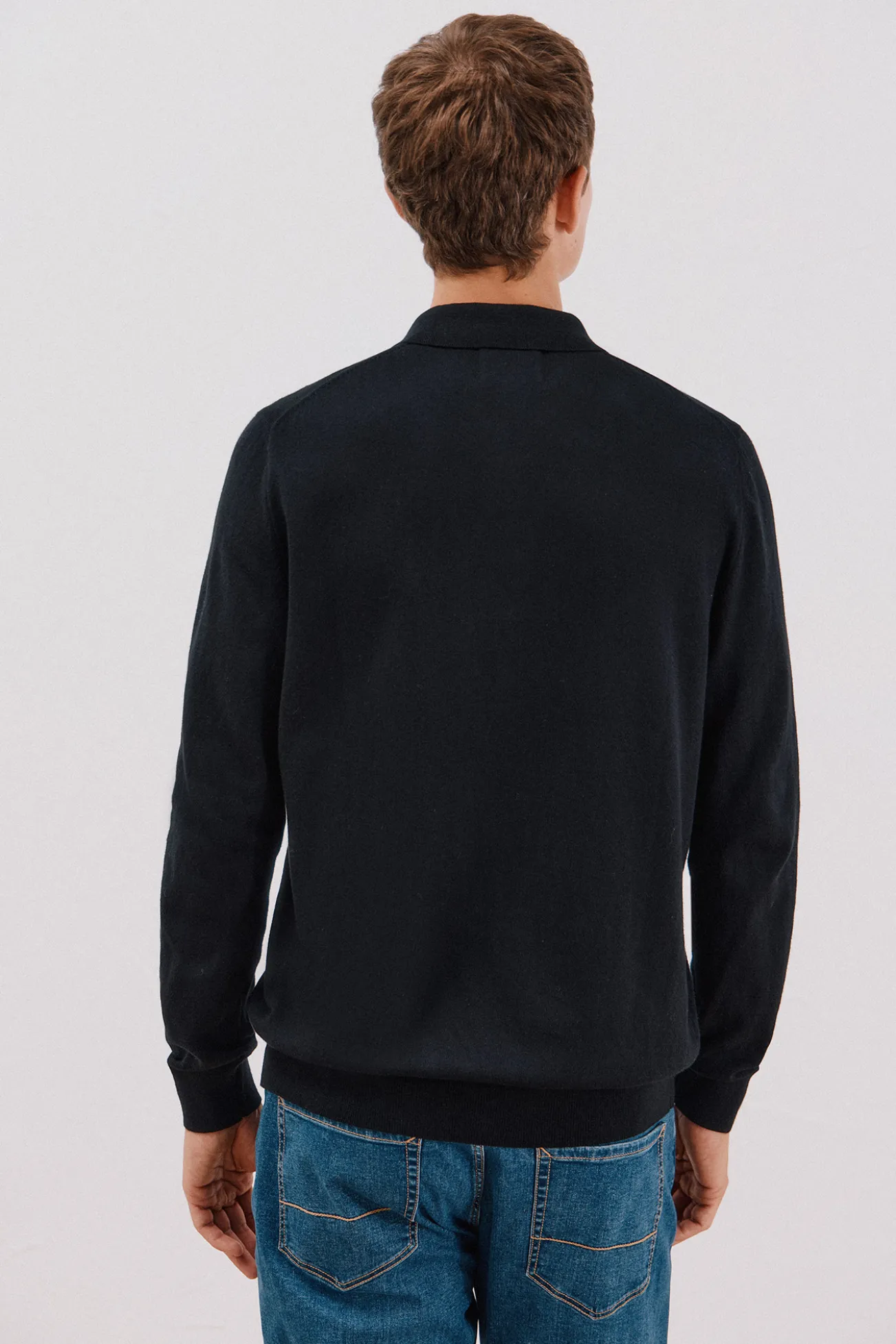 Jersey algodón cashmere cuello polo
