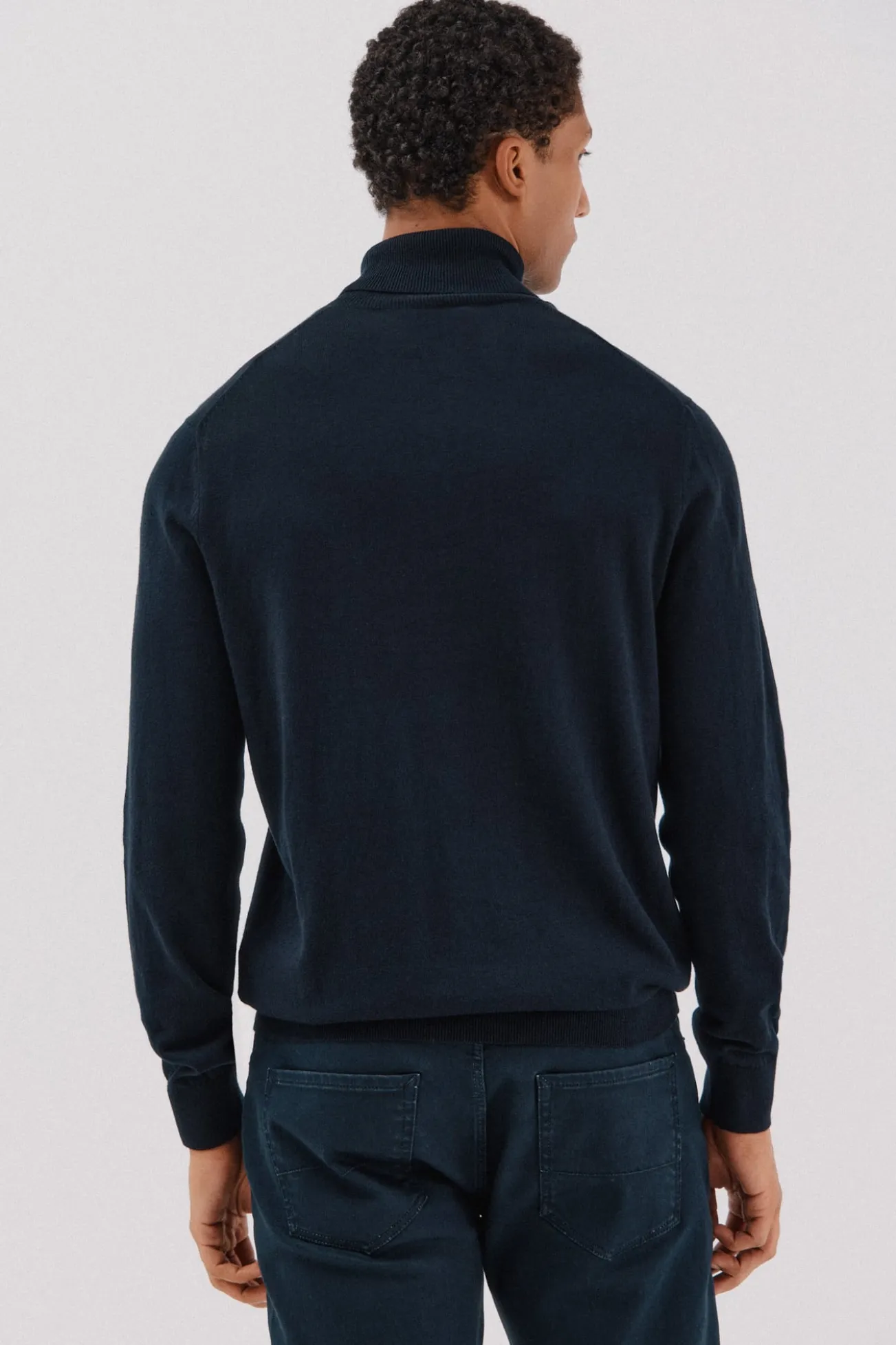 Jersey algodón cashmere cuello alto