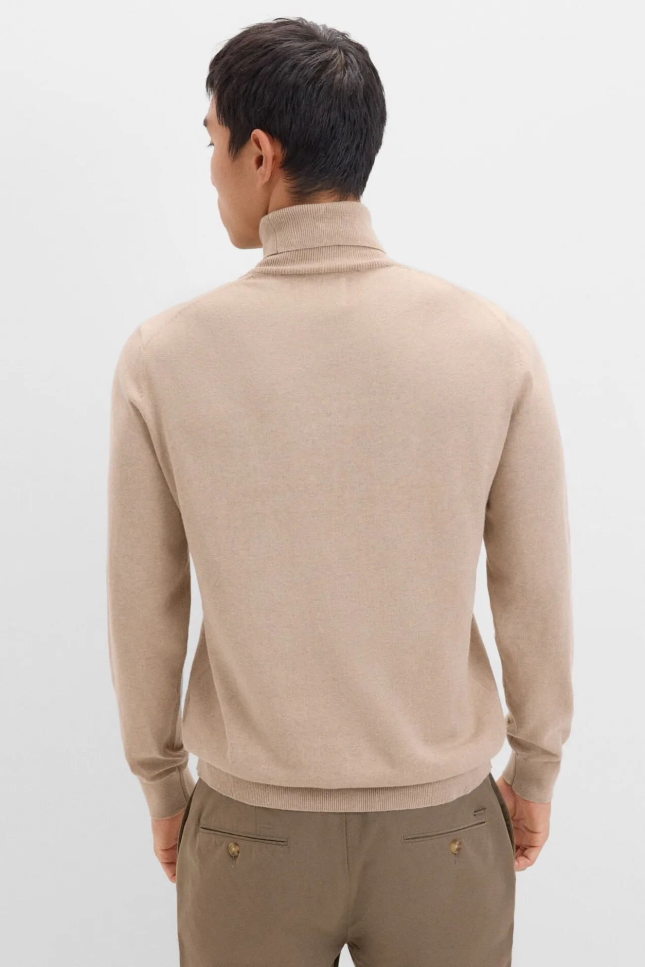 Jersey algodón cashmere cuello alto