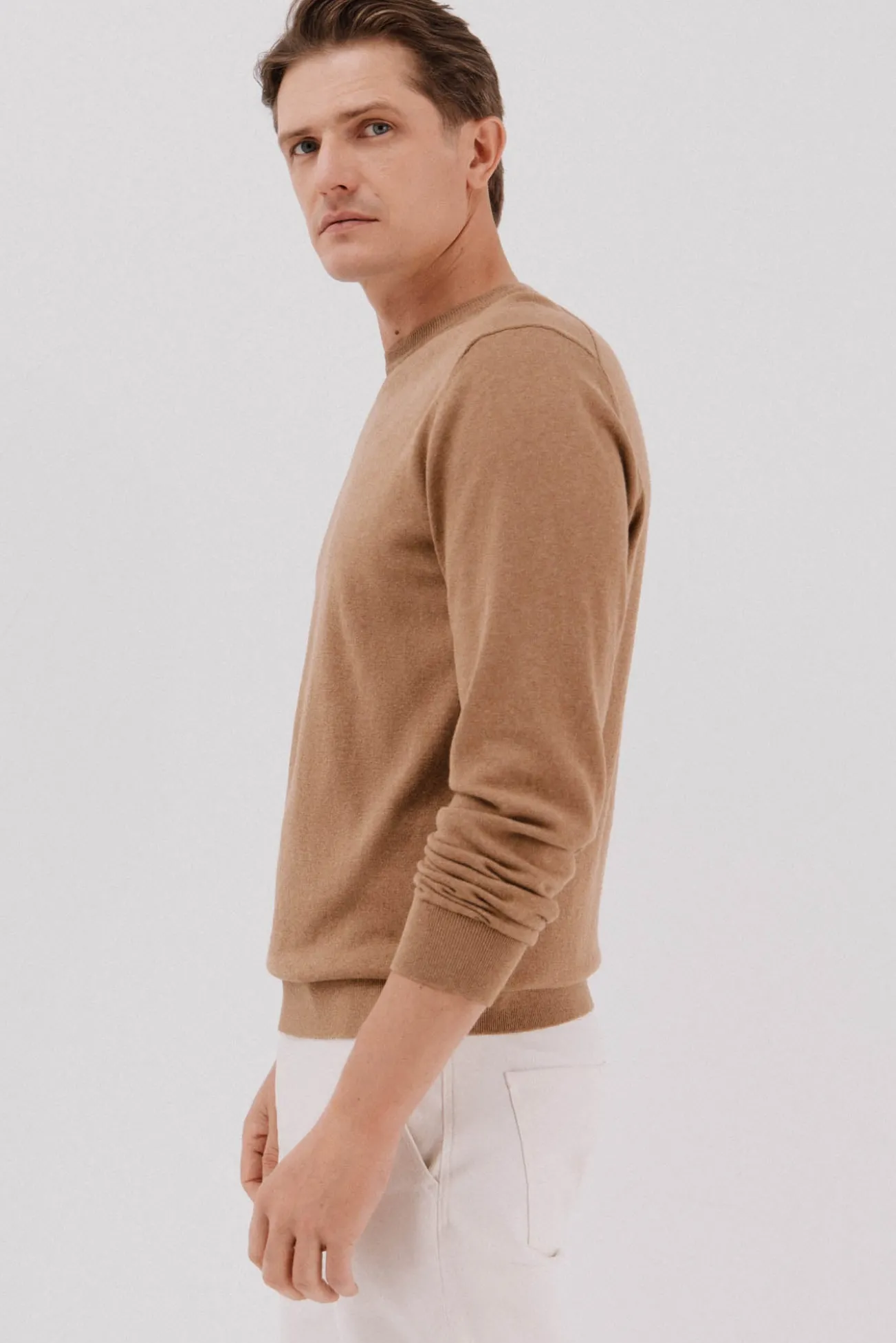 Jersey algodón cashmere cuello caja