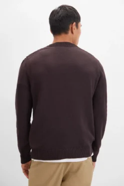 Jersey algodón rombos cuello redondo