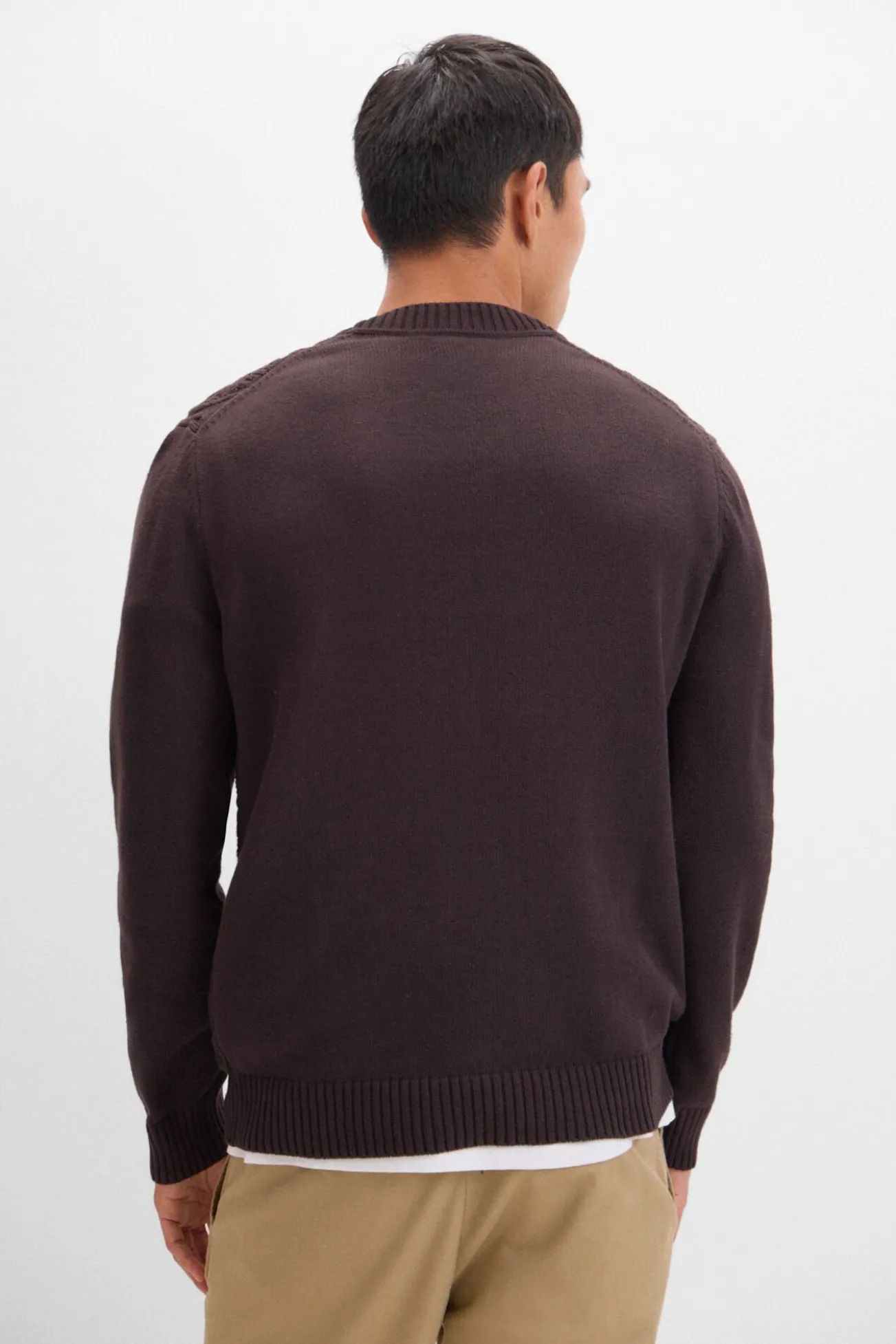 Jersey algodón rombos cuello redondo