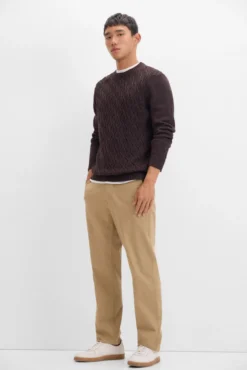 Jersey algodón rombos cuello redondo